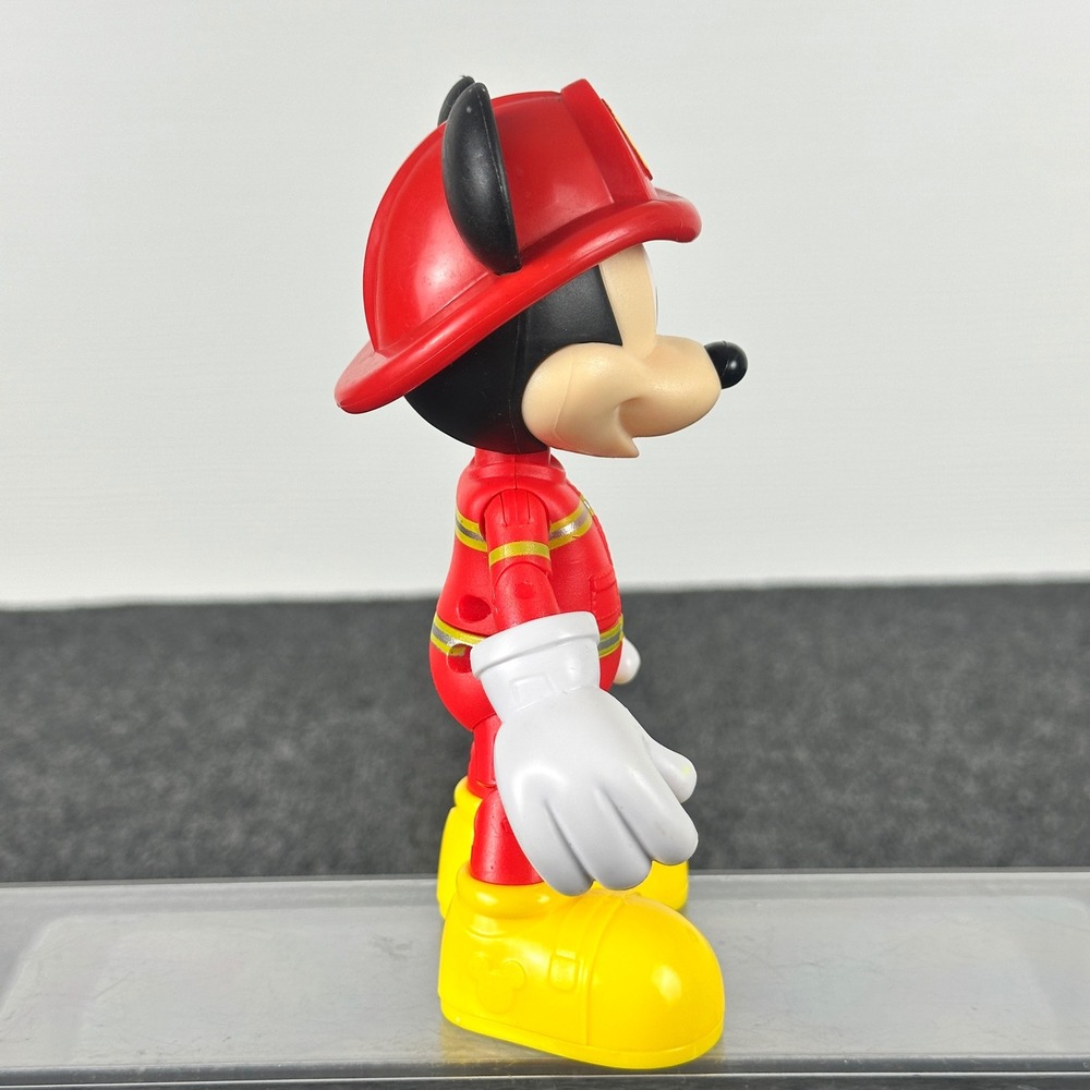 Disney Mickey Mouse Firefighter 6 Inch Articulated Action Figure Just Play Red - Picture 7 of 12